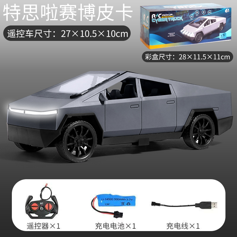 cross-border e-commerce [tesla] racing pickup rechargeable remote control car boys' toys model gift wholesale details Picture