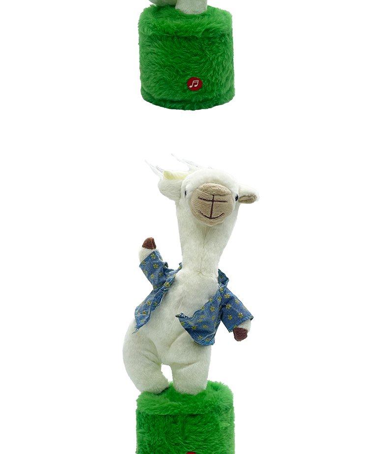 New cross-border rotating rod funny repeat reading recording singing dressing alpaca wool toy pic 11