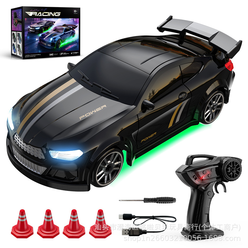 cross-border new 1:64 desktop mini rc remote control car four-wheel drive full-scale drift racing children remote control toy car full figure