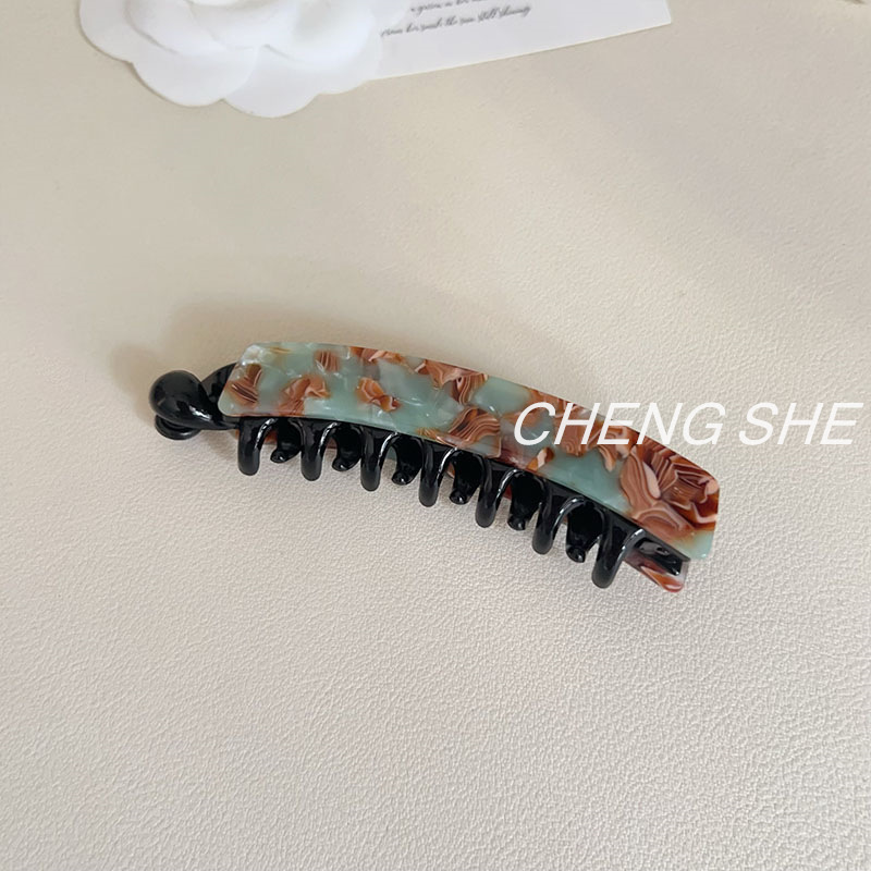 multi-count large banana hair clip ~ korean france vertical clip back head ponytail clip barrettes leopard print french twist clip Item Picture