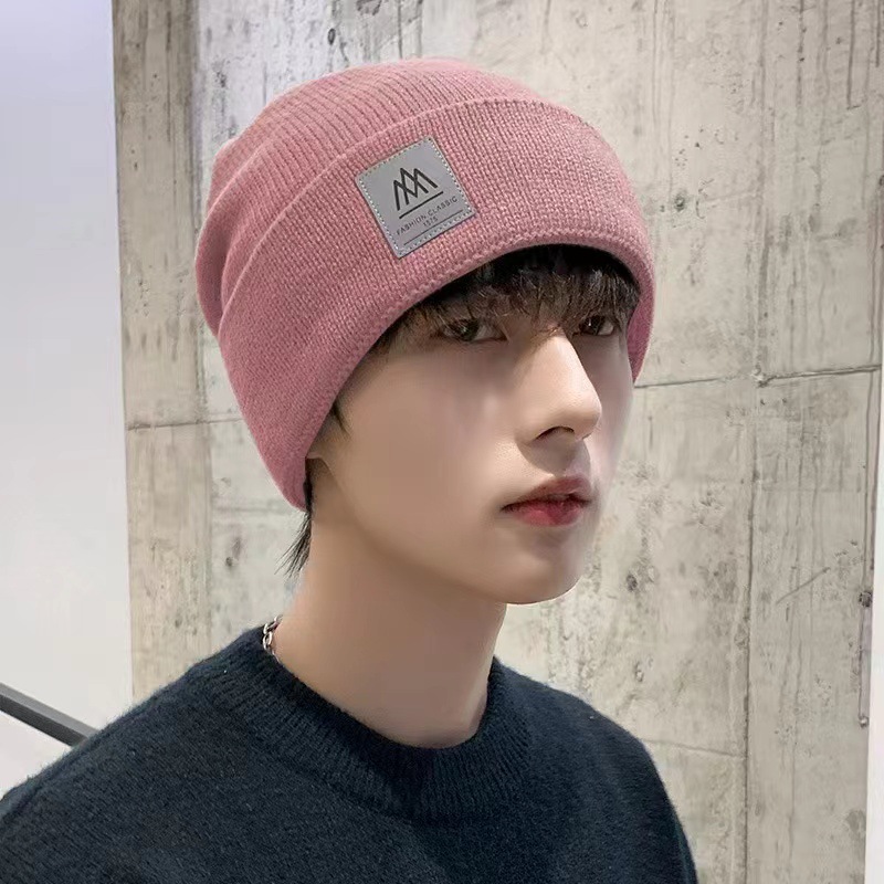 hair generation closed toe cap cotton-padded cap warm knitted hat fleece-lined thickened korean style woolen cap winter men's hat bandana cold-proof hat Application Scenario
