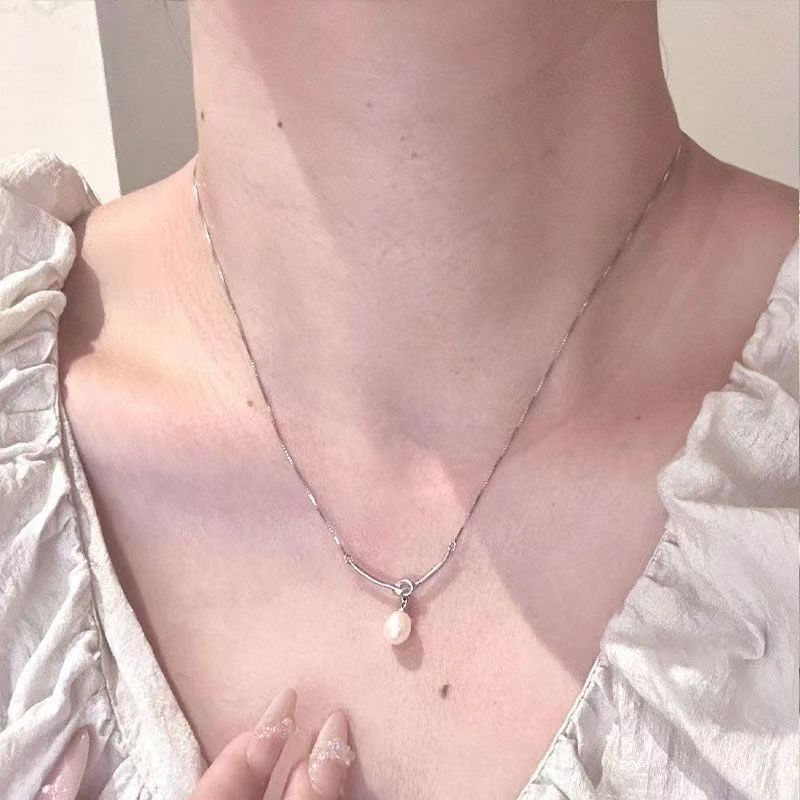 summer sweet five-piece set niche temperament design necklace moonstone light luxury and simplicity all-match necklace clavicle Item Picture