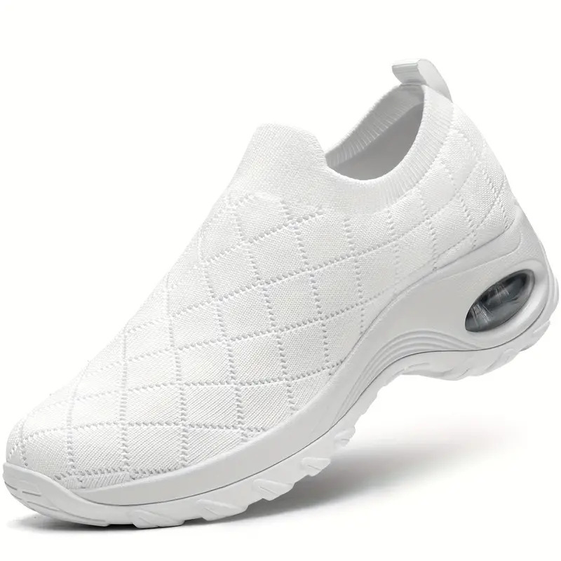 cross-border foreign trade women's shoes large size 2025 flyknit socks mouth slip-on casual shoes breathable and simple air cushion sports shoes Application Scenario