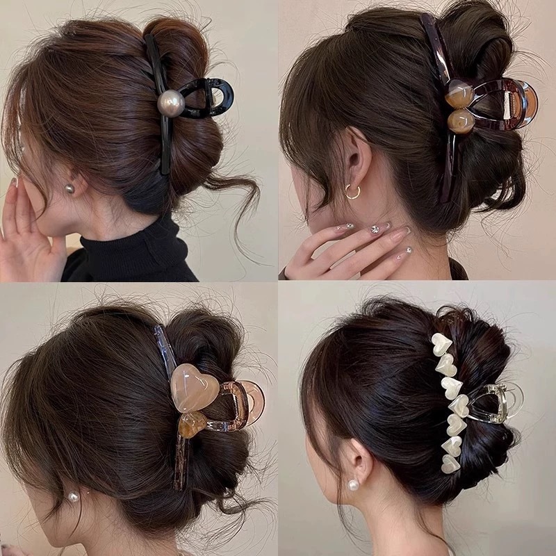 elegant grip oversized hair volume new simple hair clip back head shark clip cartoon puppy biscuit headdress Specification drawing
