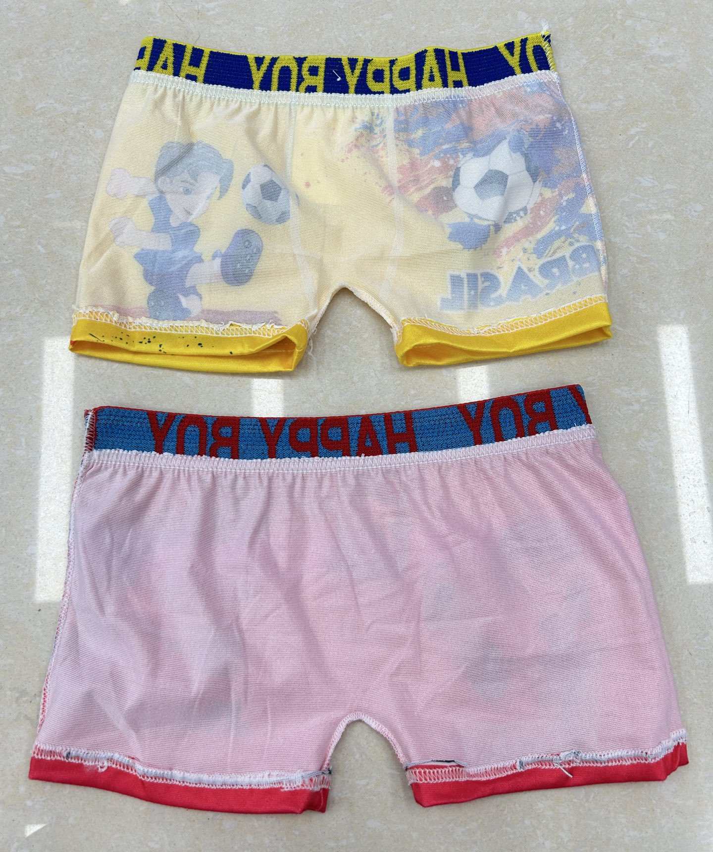 Export of South American children's milk silk underwear, boys' boxer shorts, football babies, cartoon football, boys' and children's underwear Item Picture