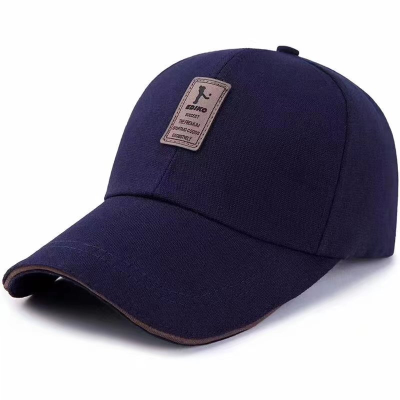 hat men's new style spring and autumn baseball cap canvas peaked cap wholesale outdoor broad-brimmed hat four-season hat leisure wholesale full figure