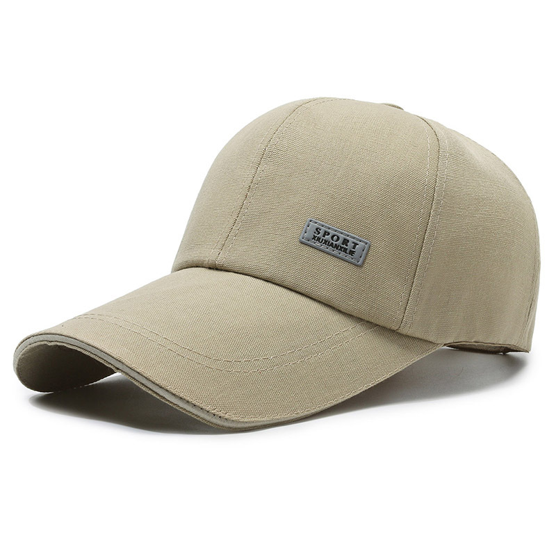 baseball cap men's sun hat sun protection sun protection fishing men's canvas lengthened along hard top peak cap baseball cap full figure