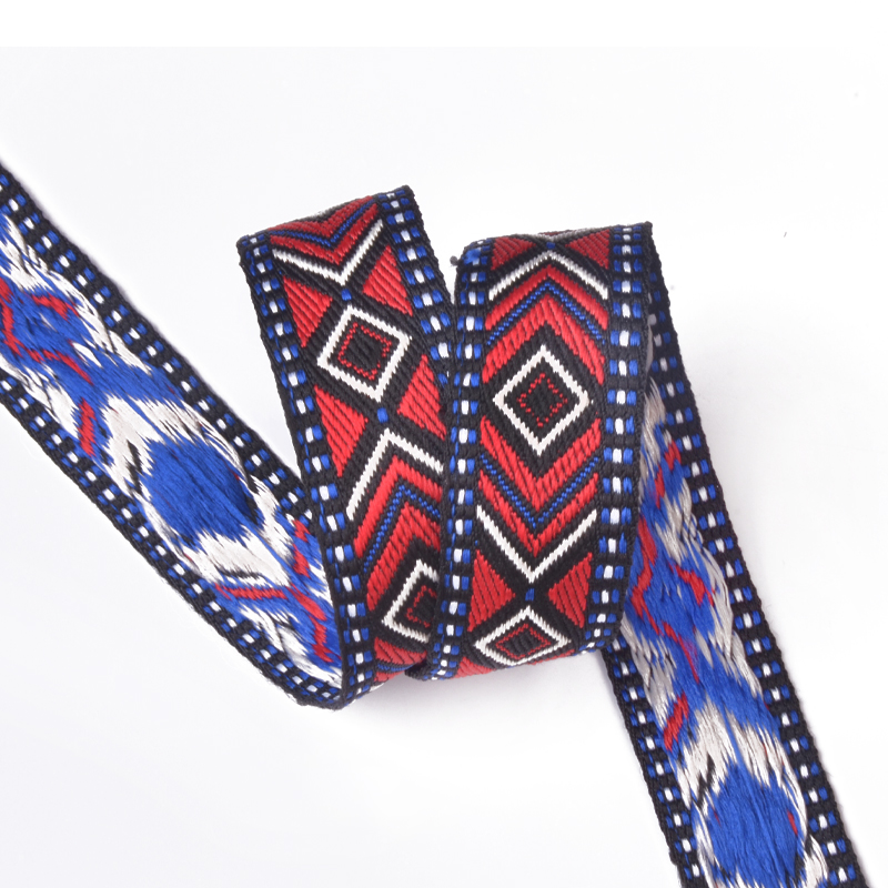 Wholesale of popular ethnic-style computer jacquard webbing and small chanel-style colored lace accessories from a manufacturer Item Picture