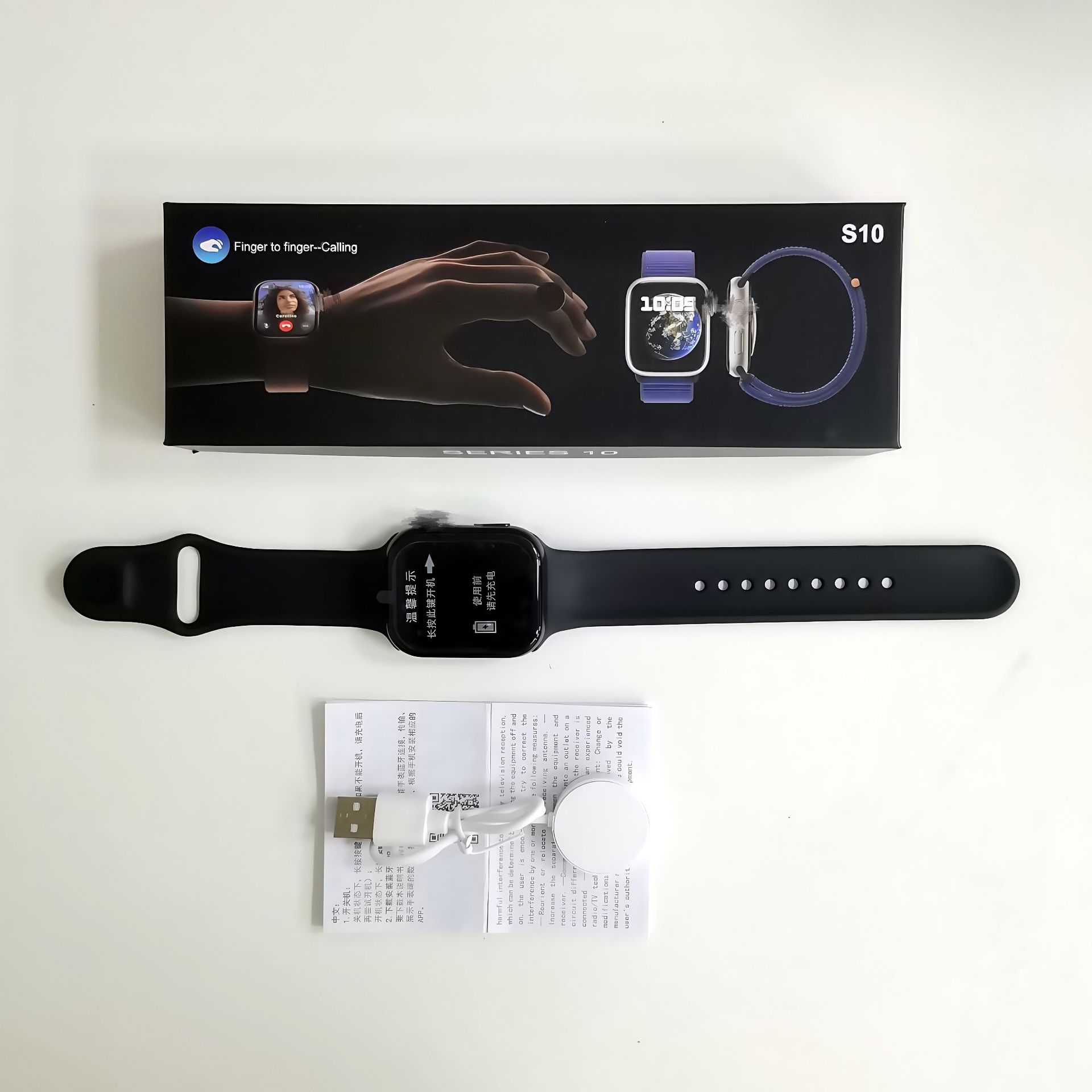 e-commerce hot-selling product huaqiang north s10 smart watch bluetooth calling lingdong island men's and women's sports watch source factory full figure