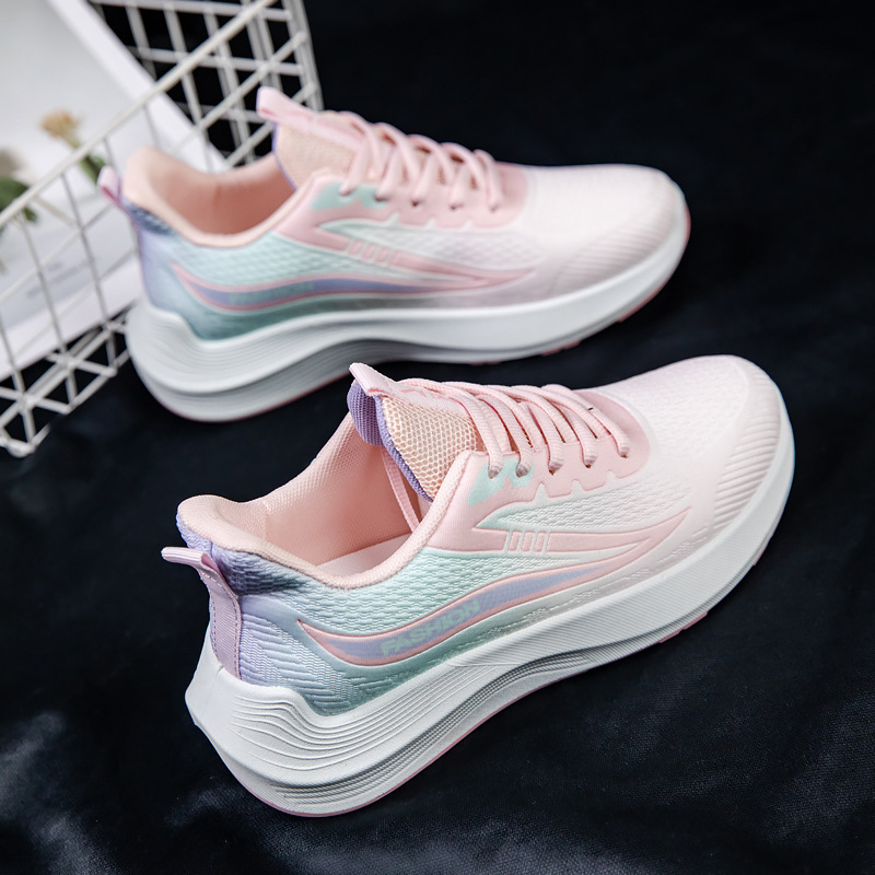 cross-border wholesale sneakers women's new spring summer non-slip soft bottom and wear resistance mesh breathable casual shoes all-match ultra-light Specification drawing