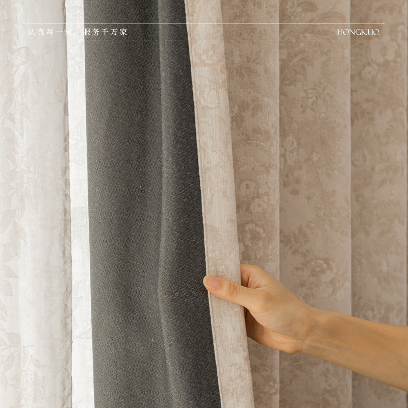 布艺窗帘实物图