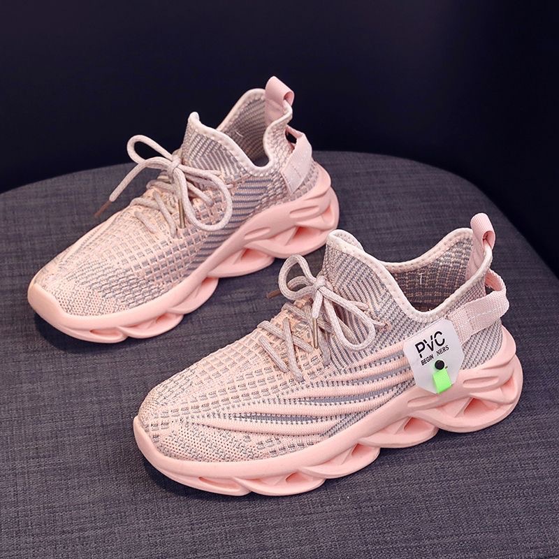 women's sneaker new all-match soft bottom dad shoes student mesh breathable flyknit casual shoes light running shoes full figure