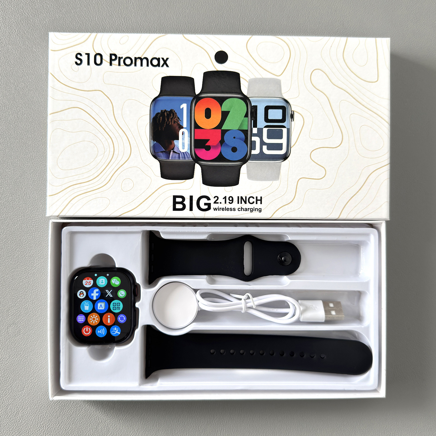 huaqiang north s10 promax smart watch smart island chinese version with alipay nfc adult bluetooth watch Specification drawing