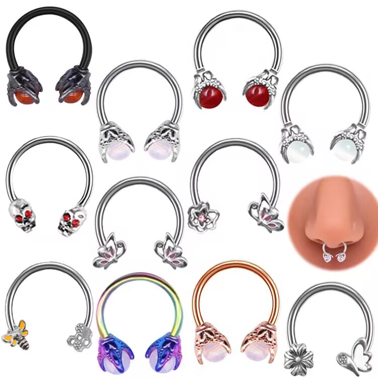Silver jewelry, umbilical nails, half-hole soft clay diamond ball tray decorations, fashionable and individual girls' accessories, pendant pieces Specification image
