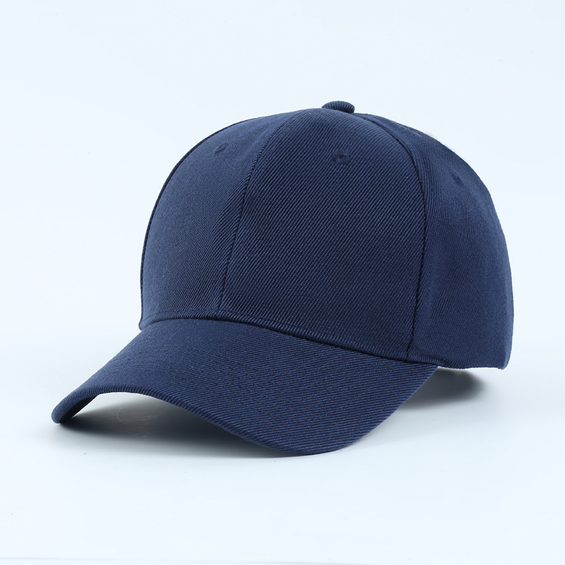 cross-border versatile black baseball cap men's peaked cap women's embroidered printed logo work cap advertising cap details Picture
