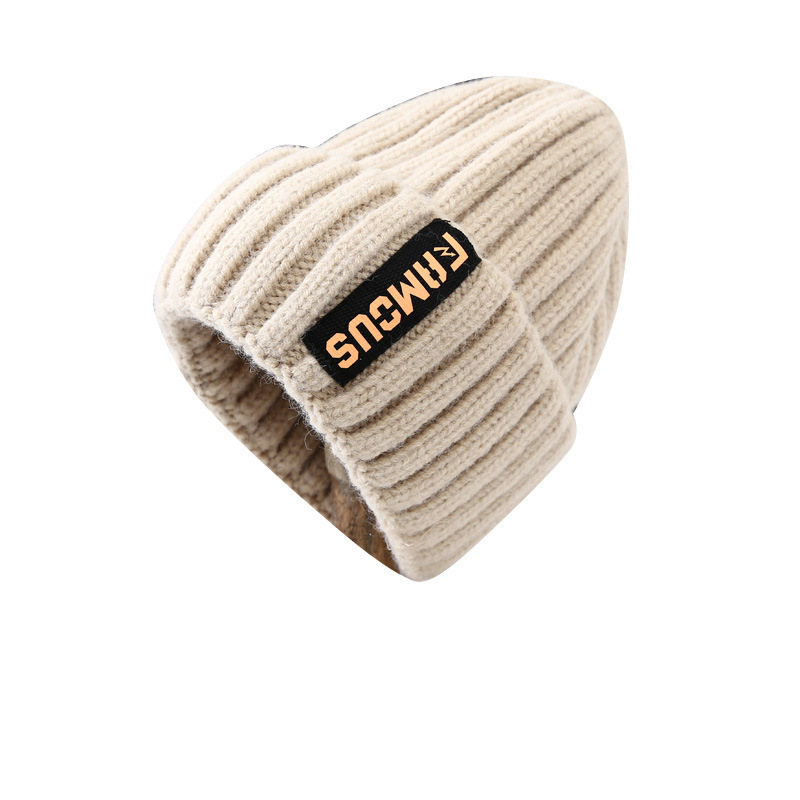 winter hat women's korean-style all-match fashion long label woolen cap winter internet celebrity warm ear protection closed toe knitted hat Item Picture