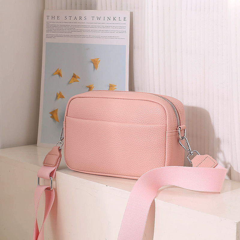 trendy women's bags 2025 new cross-border foreign trade solid color pu messenger bag women's small bag women's shoulder bag small square bag Specification drawing