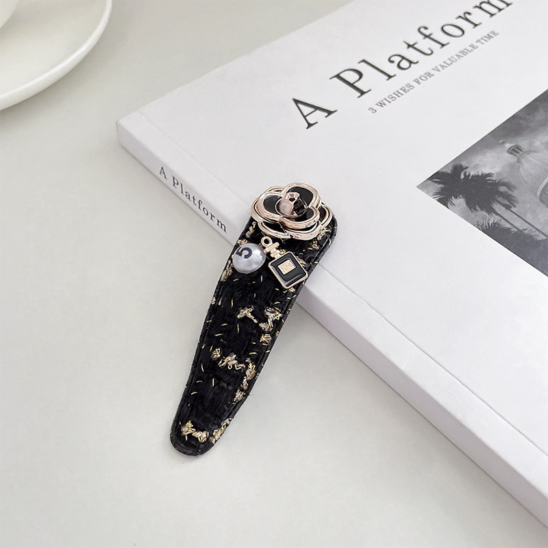 korean ins popular style does not hurt hair classic style temperament bb clip barrettes camellia bangs side hair clip for broken hair barrettes headdress Specification drawing