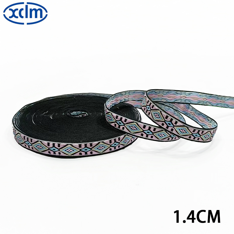 In stock: 1.4cm ethnic straps, retro geometric jacquard straps, embroidered straps, hemmed bags, clothing accessories, lace Application Scenario