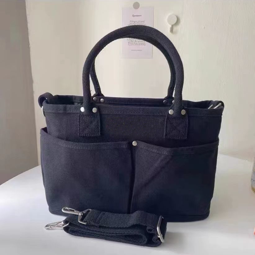 japanese vegiebag mummy bag portable baby diaper bag outdoor lightweight large capacity mom bag women's canvas tote bag details Picture