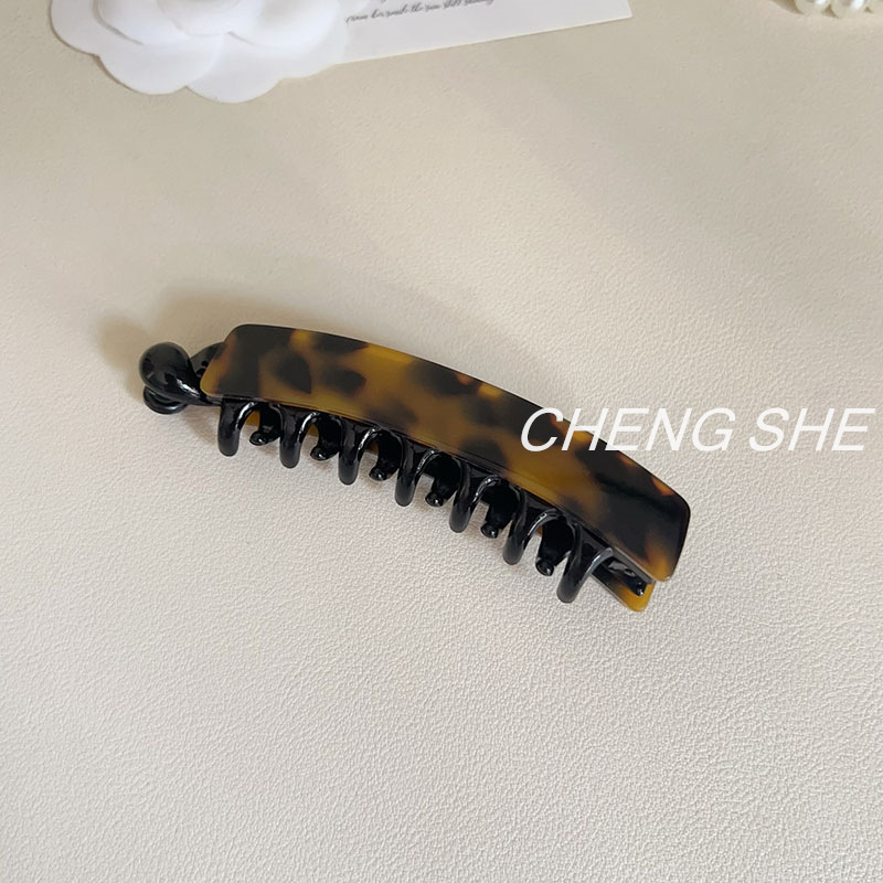 multi-count large banana hair clip ~ korean france vertical clip back head ponytail clip barrettes leopard print french twist clip Application Scenario