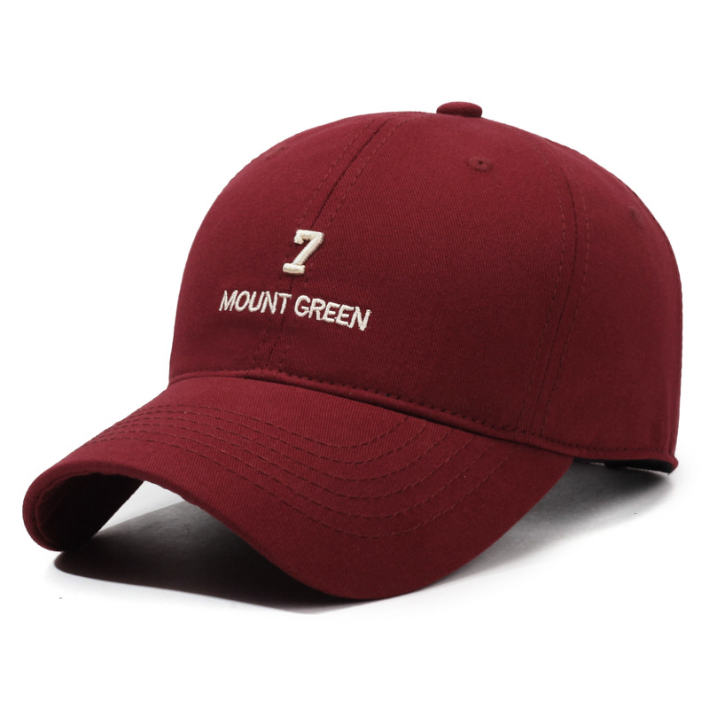 hat spring and autumn men's and women's face-looking small soft top peaked cap outdoor casual sun hat embroidered digital washed baseball cap details Picture
