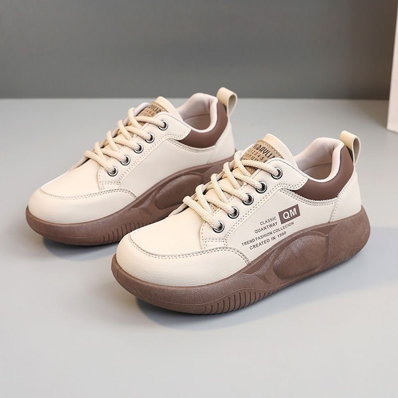 2025 autumn easy wear shoes new korean style ins women's platform heightened sneakers casual sneakers dad shoes full figure