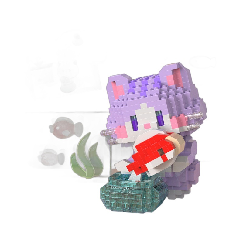 compatible with lego fortune  diary cute funny giant panda flower building blocks children's assembled educational toys wholesale delivery Item Picture