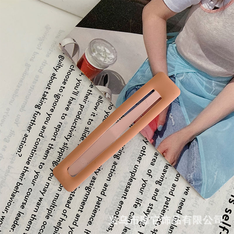 frosted square bb clip summer candy color hair clip female back head broken hair bar hairclip side bang clip female Application Scenario
