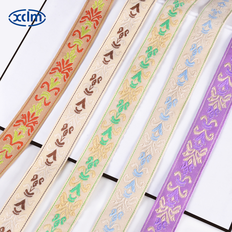 3cm jacquard webbing, ethnic style lace, diy handmade folding fan edge wrapping, pillow accessories, fabric strips, skirt edge decoration fabric Item Picture