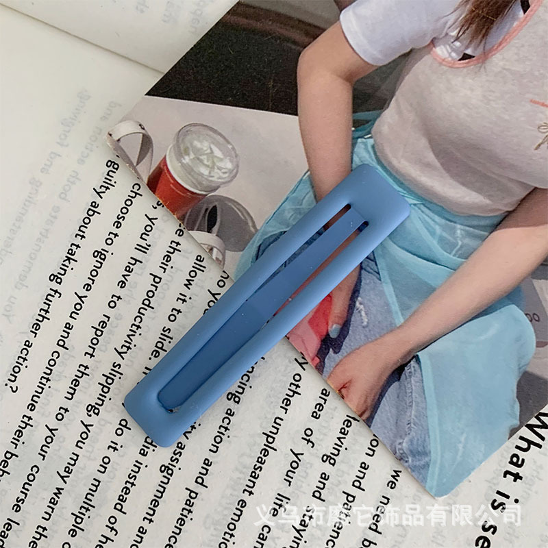 frosted square bb clip summer candy color hair clip female back head broken hair bar hairclip side bang clip female details Picture