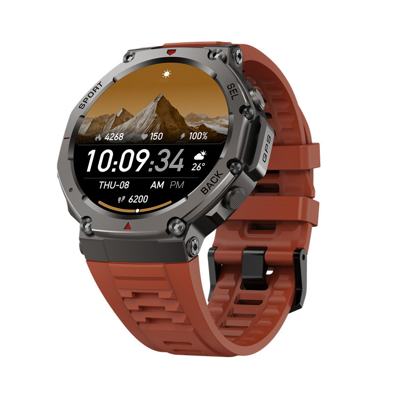 cross-border dm58 smart watch amoled screen bluetooth calling gps altitude air pressure compass 5atm waterproof nfc details Picture