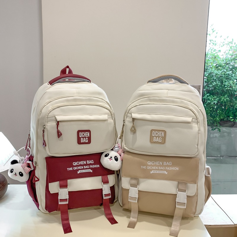 Schoolbag for girls, large-capacity junior high school backrest, lightweight backpack for primary school students, senior high school students, grades 3, 4, 6 and 6 full figure