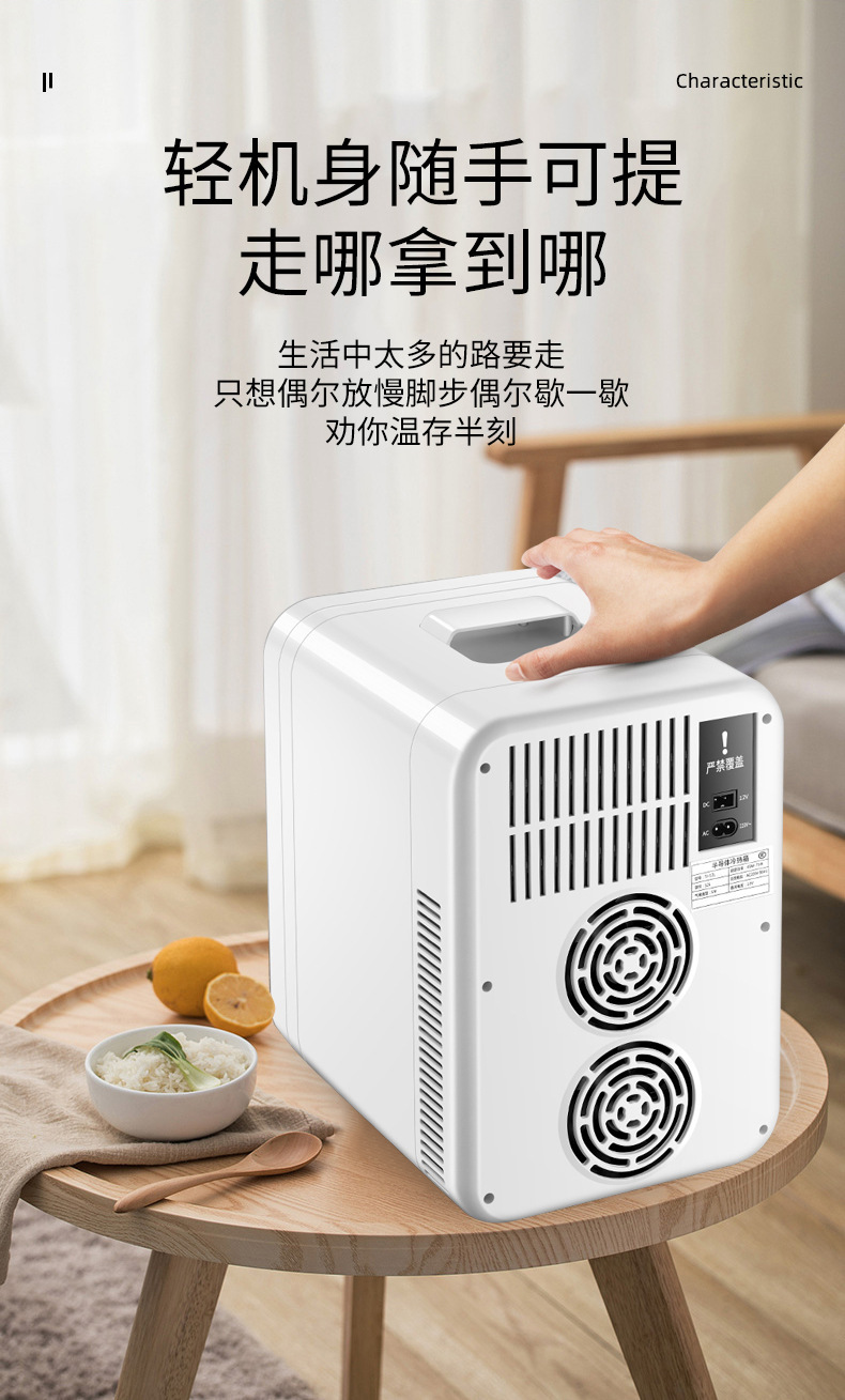 mini refrigerator home dormitory makeup dual use in car and home student car refrigeration freezer single rental 20l multi-country voltage Specification drawing