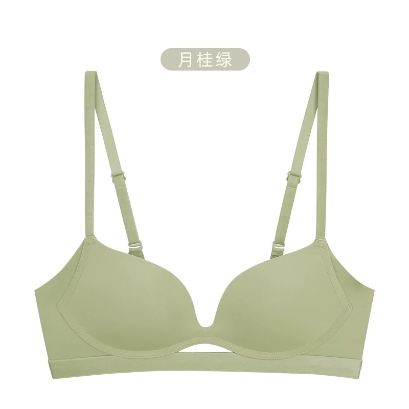 seamless underwear women's small chest push up big wireless bra breast holding anti-sagging sexy bra summer thin Specification drawing