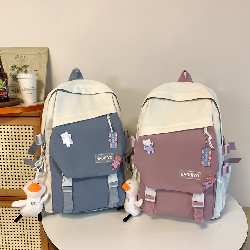 Simple, large-capacity, high-appearance-level college student schoolbag, female high school student computer backpack, niche Haraju-style male backpack Application Scenario