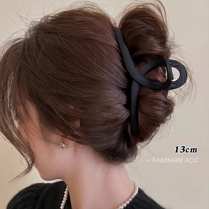 barrettes women's back head 2025 new grip large shark clip high sense hair claw hair clip barrettes sub headdress hairpin Specification drawing