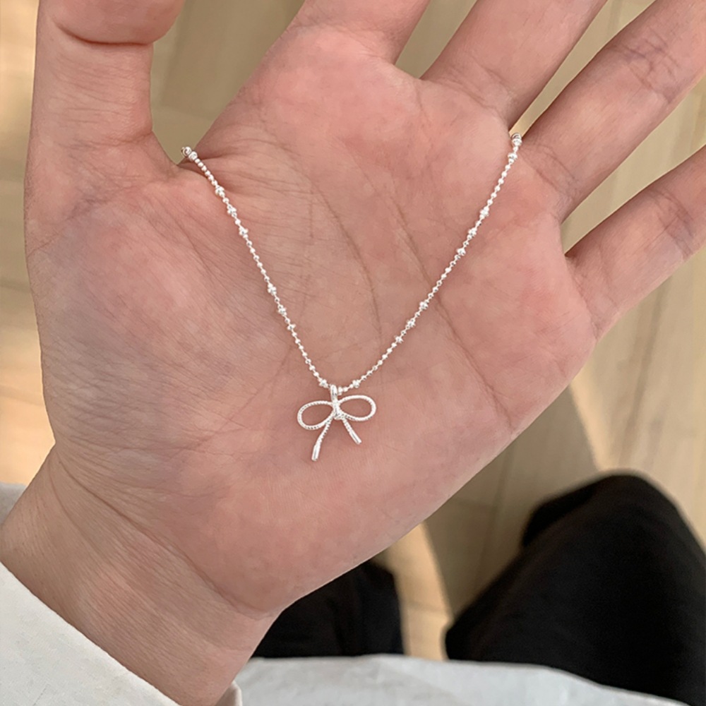 li luoxin s925 sterling silver pearl necklace accessories women's non-fading light luxury high-grade all-match clavicle chain wholesale full figure