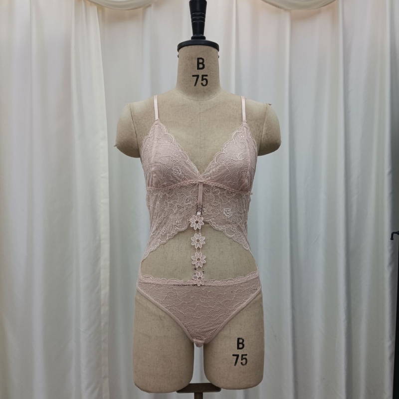 蕾丝吊带性感连体衣内衣内裤一体式蕾丝束腰内衣全蕾丝半透视睡衣详情16