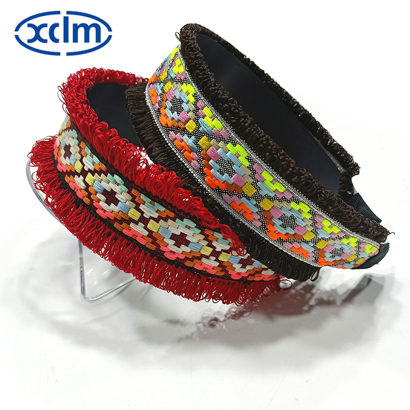 Retro ethnic style wide-brimmed hair band, hair band, hair clip, high head, simple and high-end forest-style headband, hair accessory, headwear details Picture