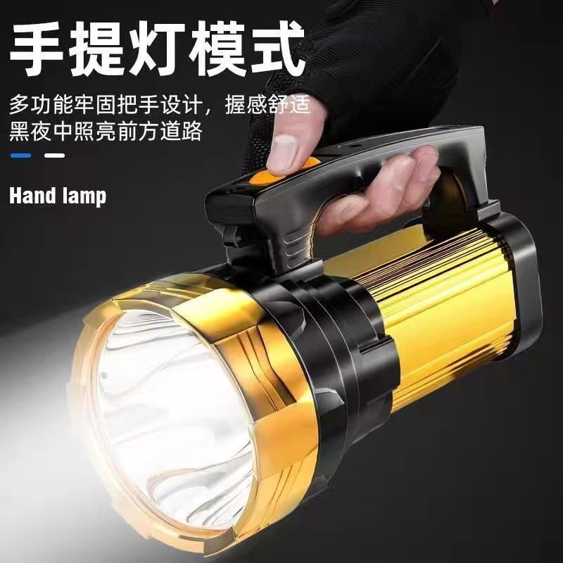 super bright portable lamp power torch charging super bright outdoor lighting household portable searchlight patrol miner's lamp details Picture
