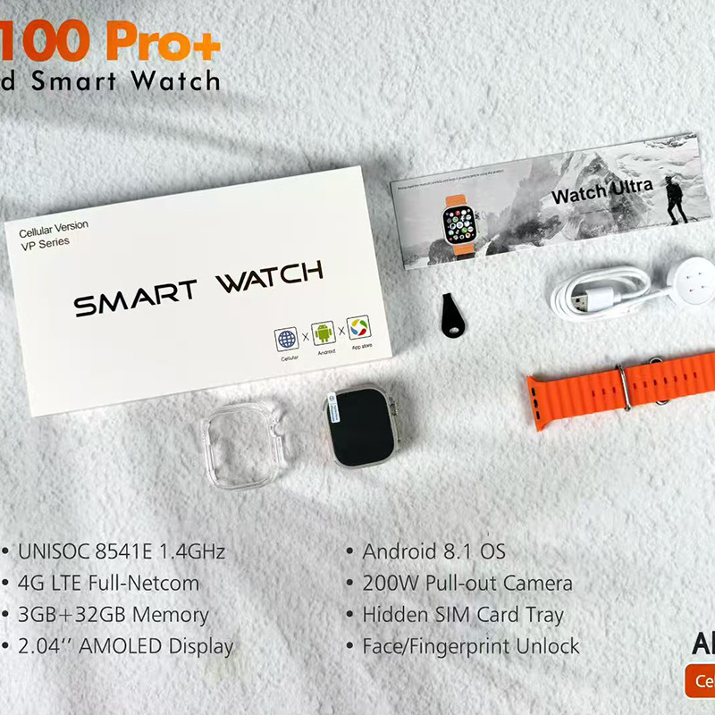 dw100 ultra card smart watch pull camera knob plus fingerprint two-in-one moss password details Picture