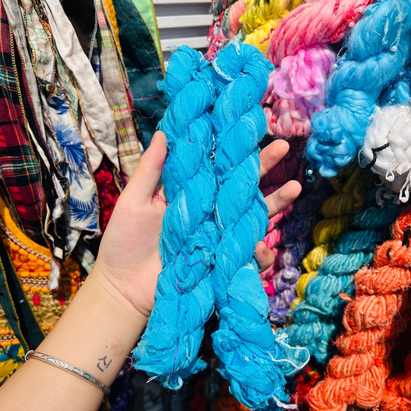 DIY imported new silk yarn, purely handcrafted. DIY accessories, accessories, decorative bags, necklaces, bracelets, circumference 4 Specification image