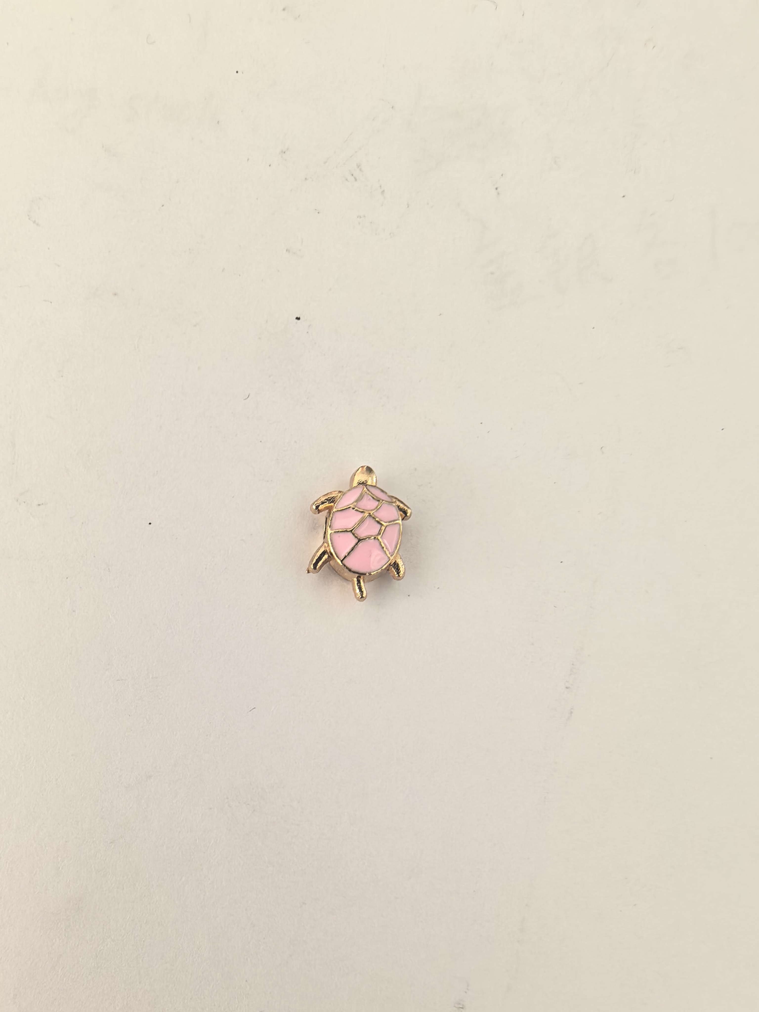 跨境热销饰品diy配件点钻乌龟配件 手链项链长寿龟吊坠合金配件 UV电镀，点位珠穿孔白底实物图