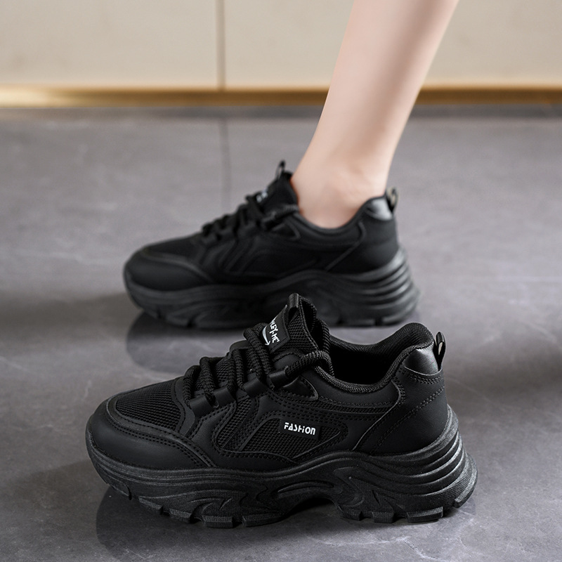 2025 spring women's shoes new breathable mesh surface shoes women's korean-style all-match platform sneakers casual dad trendy shoes Specification drawing