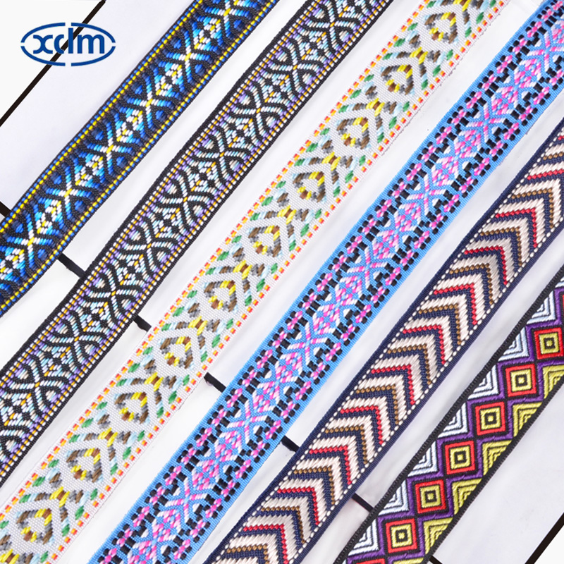 3cm new style of ethnic minority jacquard webbing embroidery clothing lace diy hand-wrapped decorative accessories fabric strip tape details Picture