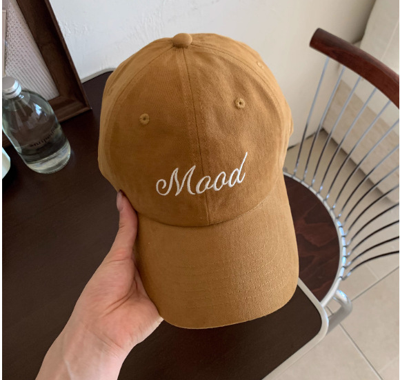 super good texture! high-grade blue brushed baseball cap female white big head circumference face little wild peaked cap full figure