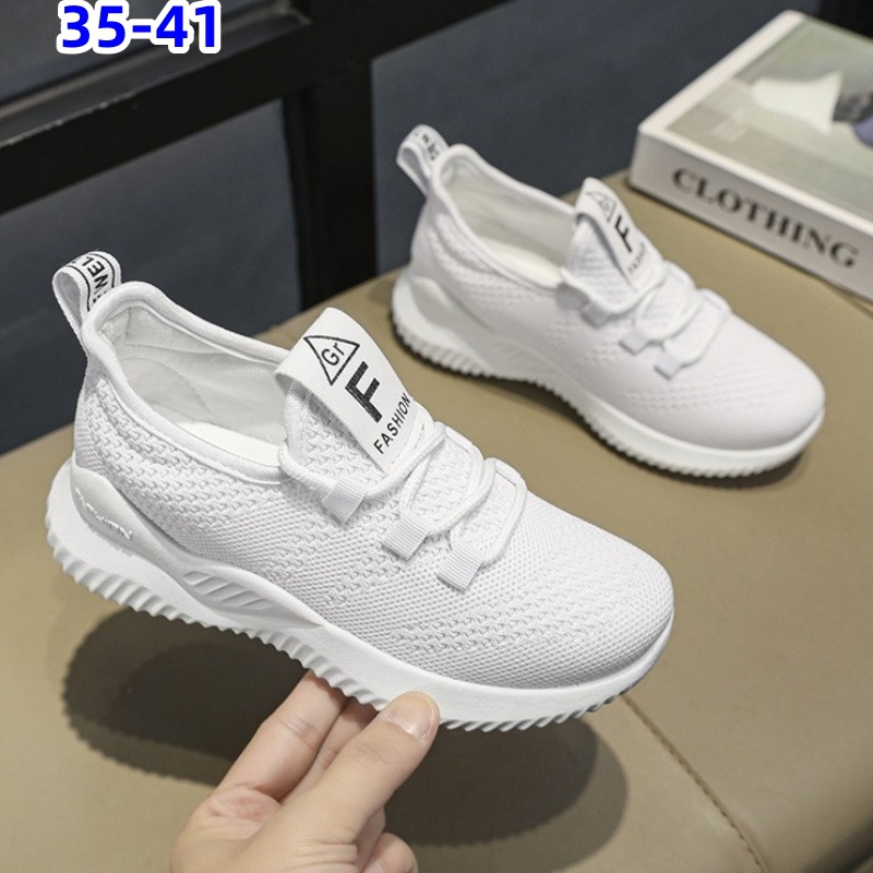 sneaker women's breathable casual running shoes 2024 new korean style white shoes all-matching women's spring and summer fashion full figure
