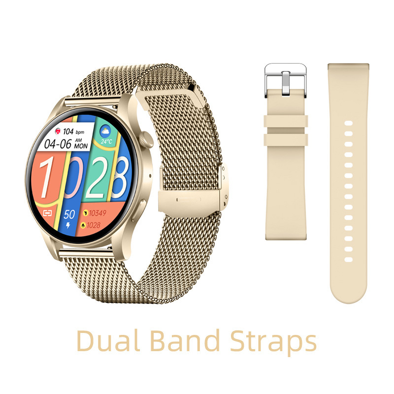 cross-border kc88 smart watch 1.43-inch amoled heart rate sleep bluetooth calling message push sports watch full figure
