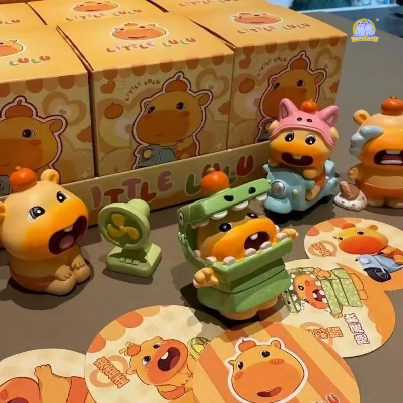 Best-selling cartoon Capybara Lu Lu figurine blind box, trendy collectible figurines, cute peripheral products, and creative car decoration figurines with "Piggy" characters details Picture